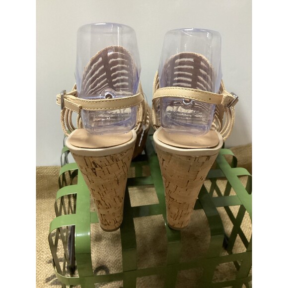 Franco Sarto Sombre Strappy Wedge Sandals Cork High Heels Women’s Size 9.5 - Picture 5 of 11